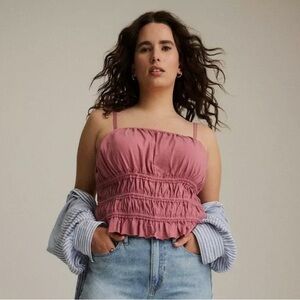 Torrid Festi Smocked  Crop Cami